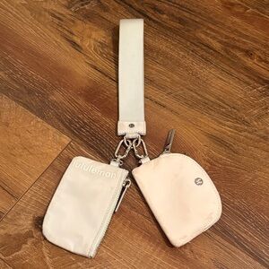 Lululemon Athletica Cream Clutch & Wristlet Set
